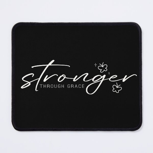 Item preview, Stronger Through Grace – Motivational Christian Scripture designed and sold by Verse & Vibes.
