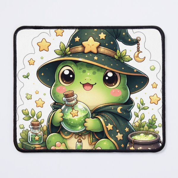 Item preview, Cute Wizard Frog Magic Potion Sticker designed and sold by Barkybond.