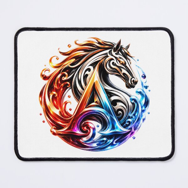 Item preview, Tideborn Pisces Stallion Letter A designed and sold by BlissBlvdShop.
