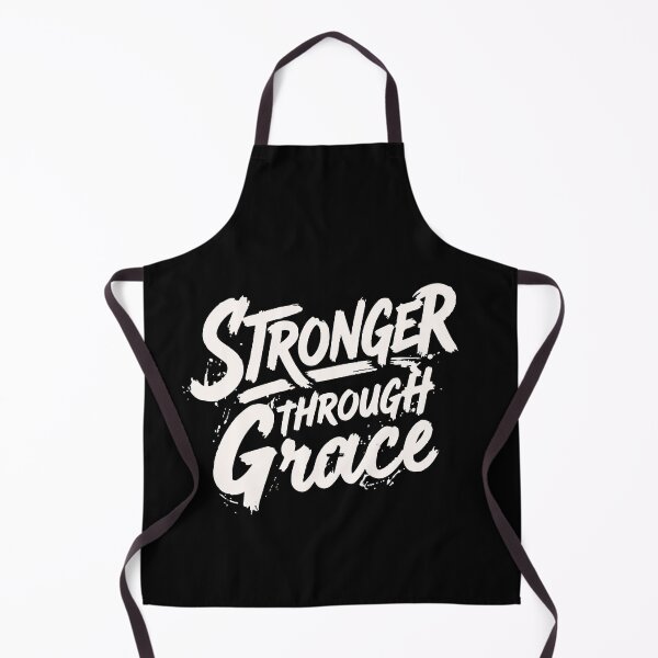 Item preview, Stronger Through Grace Christian Quote designed and sold by Verse & Vibes.