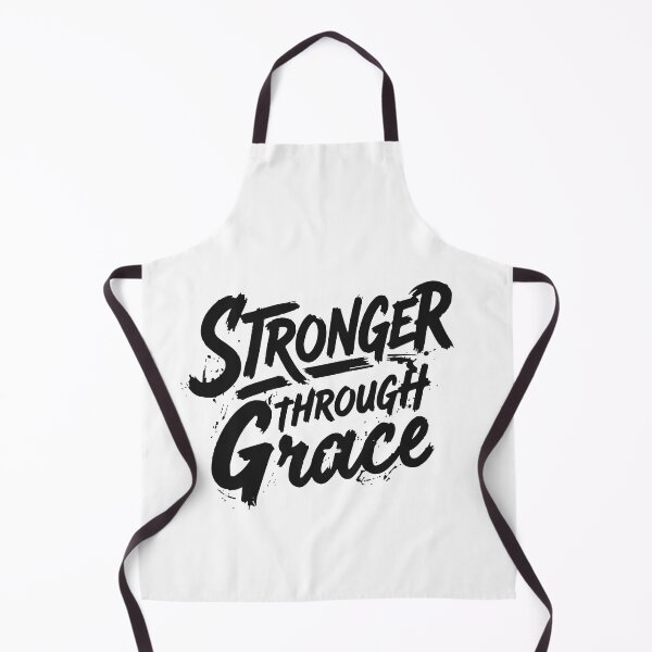 Item preview, Stronger Through Grace Christian Quote designed and sold by Verse & Vibes.
