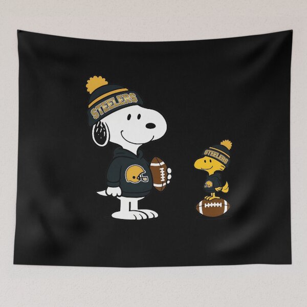 Artikelvorschau, Snoopy & Woodstock Steelers Football entworfen und verkauft von WilliamFerris.