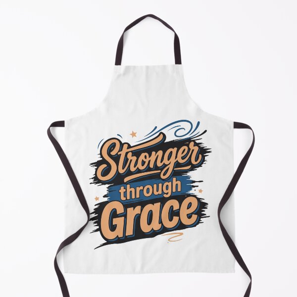 Item preview, Stronger Through Grace – Faith Based Inspirational Statement designed and sold by Verse & Vibes.