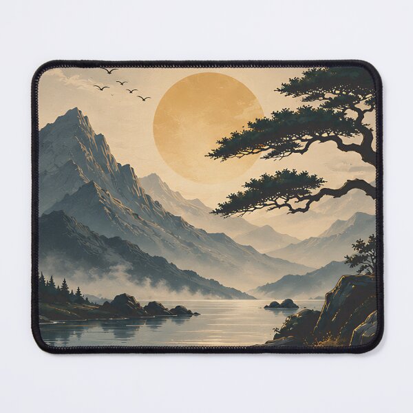 Item preview, Serene Mountain Lake Landscape Premium Mindfulness Nature T-Shirt designed and sold by dytf79.