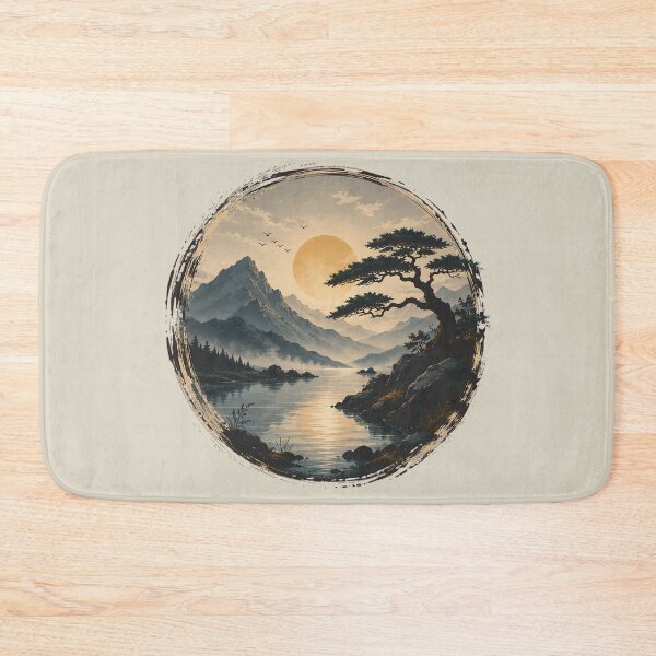 Item preview, Serene Mountain Lake Landscape Premium Mindfulness Nature T-Shirt designed and sold by dytf79.