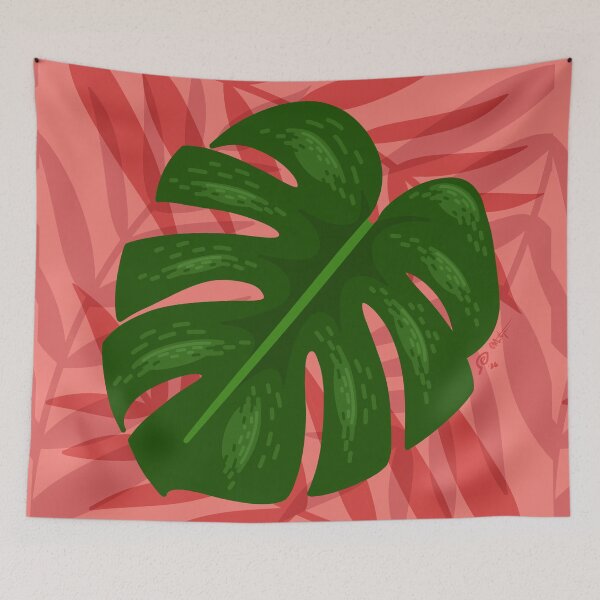 Item preview, Summer Tropical Plants: Monstera Deliciosa Leaf designed and sold by ElisabethDraws.