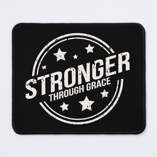 Item preview, Stronger Through Grace – Uplifting Christian Motivation designed and sold by Verse & Vibes.
