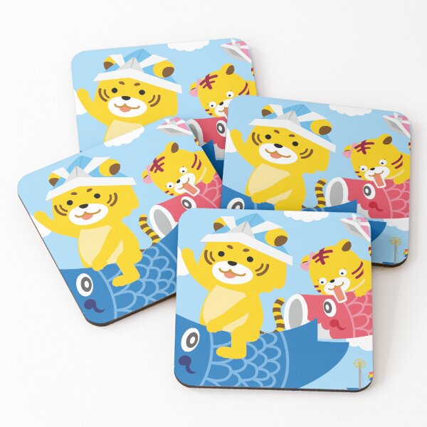 Item preview, Cute Cartoon Tigers Flying Carp Streamers Sky designed and sold by OsakaYumeWorks.