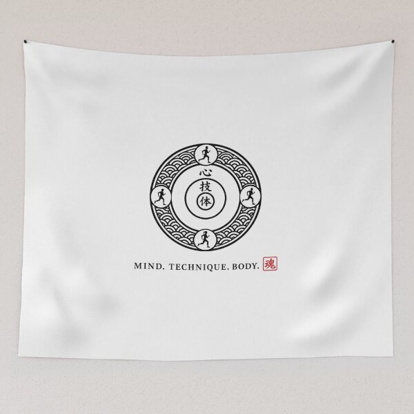 Item preview, Shingitai Mind Technique Body  Japanese Runner Crest Sticker Art designed and sold by Locker39.