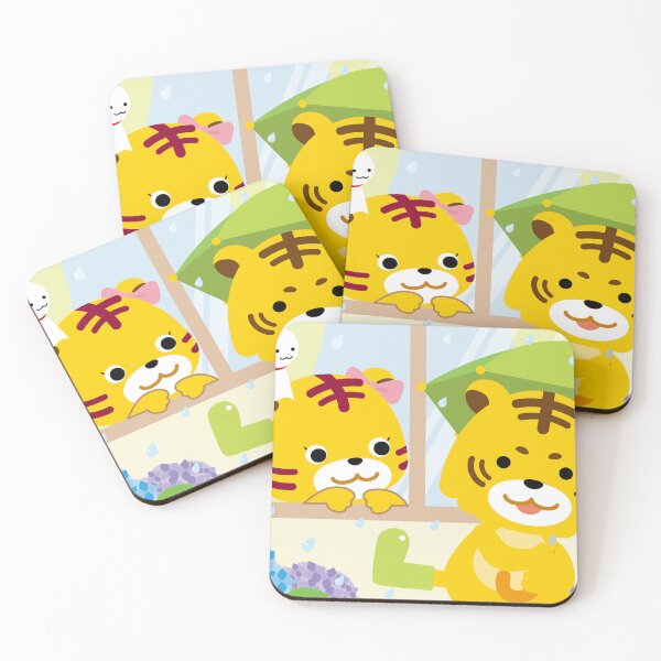 Item preview, Cute Cartoon Tigers Rainy Season Hydrangea Flowers designed and sold by OsakaYumeWorks.