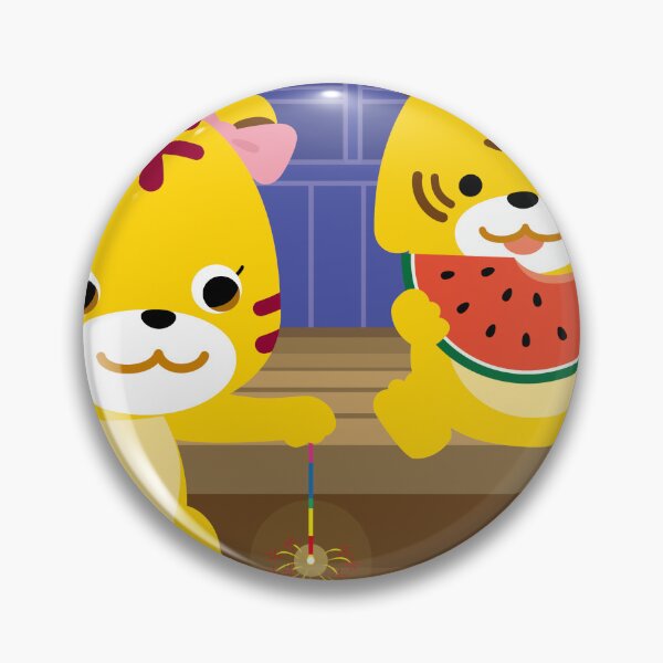 Item preview, Cute Cartoon Tigers Summer Night Fireworks Watermelon designed and sold by OsakaYumeWorks.