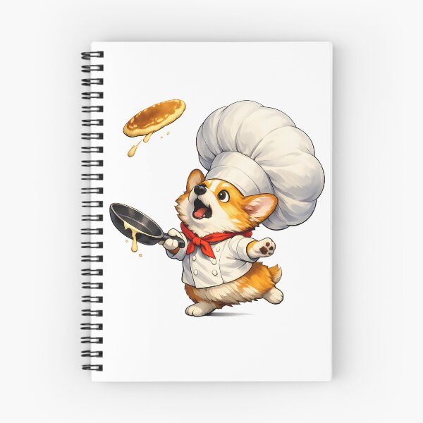 Item preview, Flying Pancake Disaster – Corgi Chef Premium Illustration designed and sold by builtforyou.
