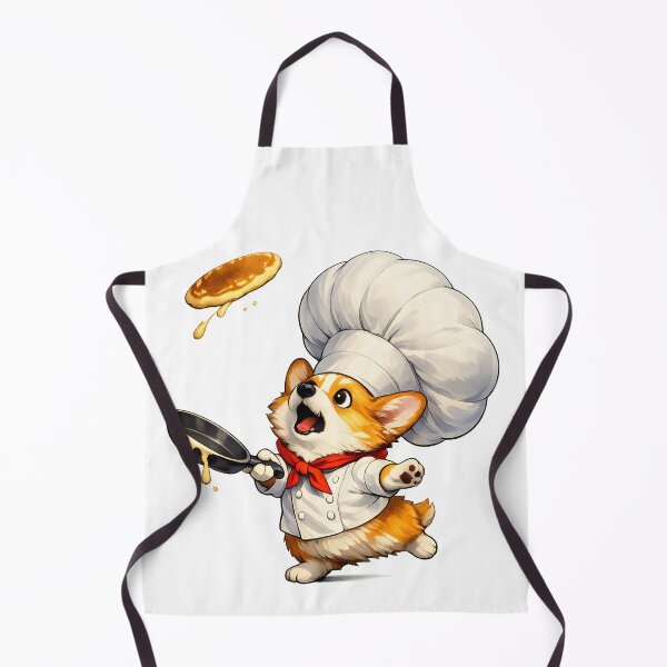 Item preview, Flying Pancake Disaster – Corgi Chef Premium Illustration designed and sold by builtforyou.