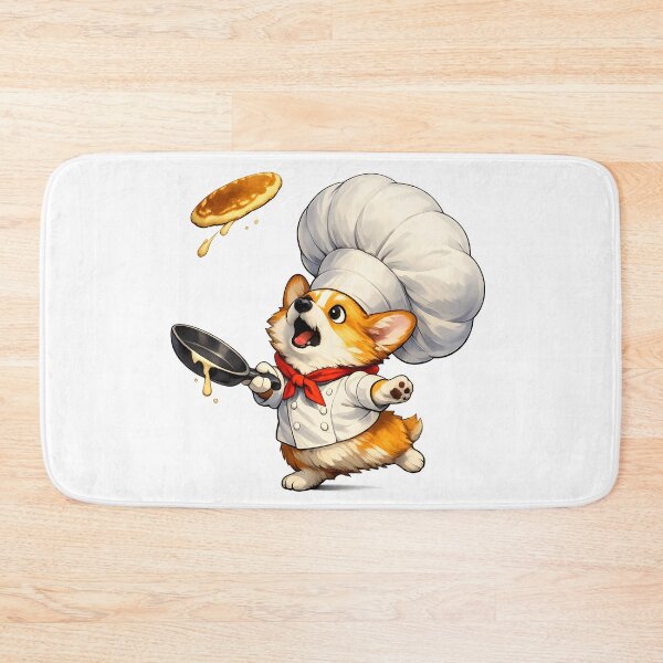 Item preview, Flying Pancake Disaster – Corgi Chef Premium Illustration designed and sold by builtforyou.