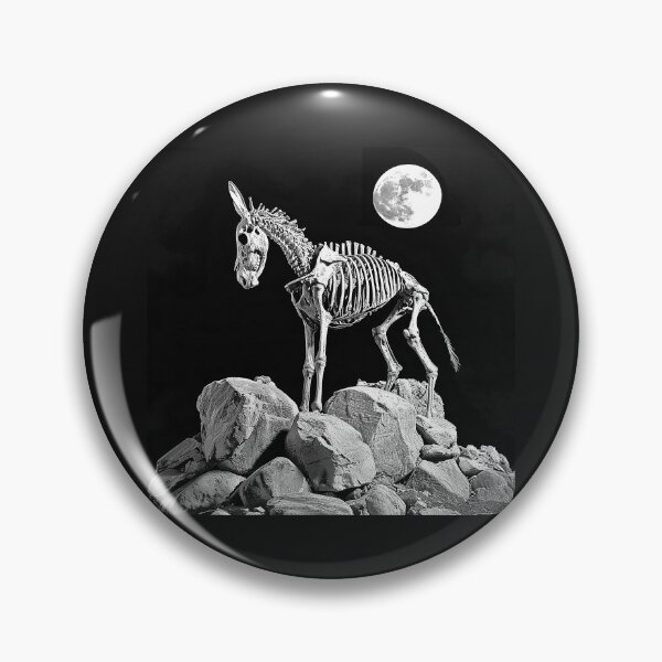 Item preview, Skeleton Donkey Under Full Moon Dark Gothic Animal Art designed and sold by inkoutninja.