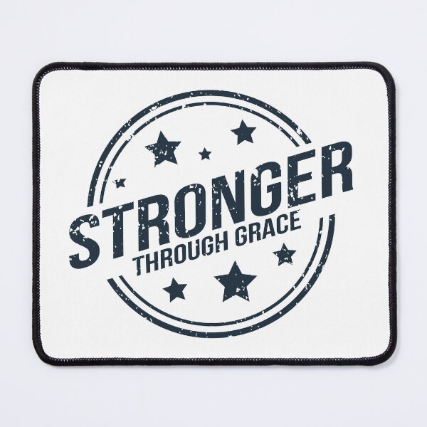 Item preview, Stronger Through Grace – Uplifting Christian Motivation designed and sold by Verse & Vibes.