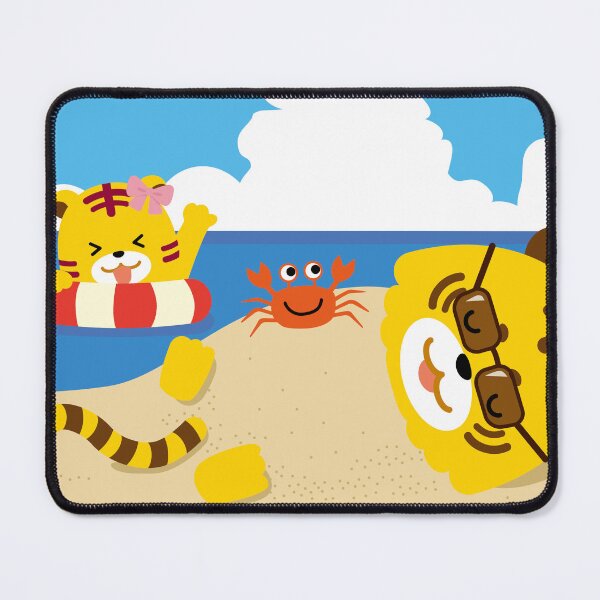 Item preview, Cute Cartoon Tigers Summer Beach Ocean Vacation designed and sold by OsakaYumeWorks.
