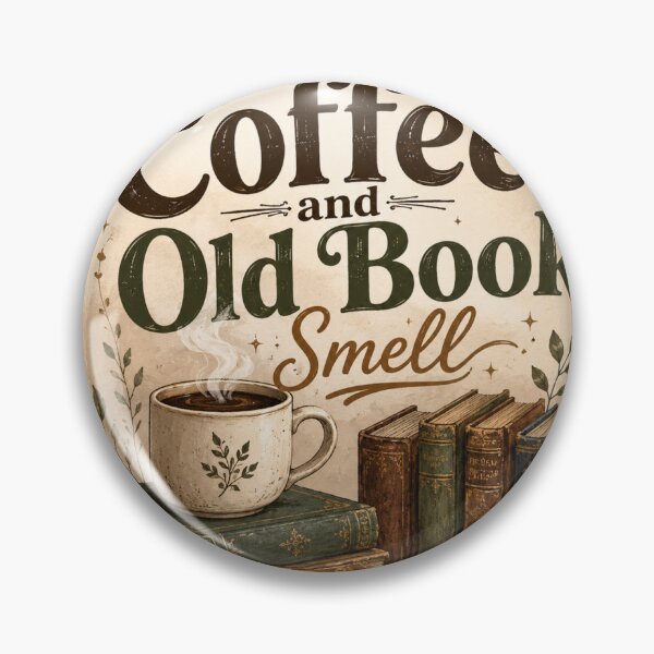 Item preview, Fueled by Coffee and Old Book Smell | Cozy Book Lover Reading Design designed and sold by  BreedCraft Studio.