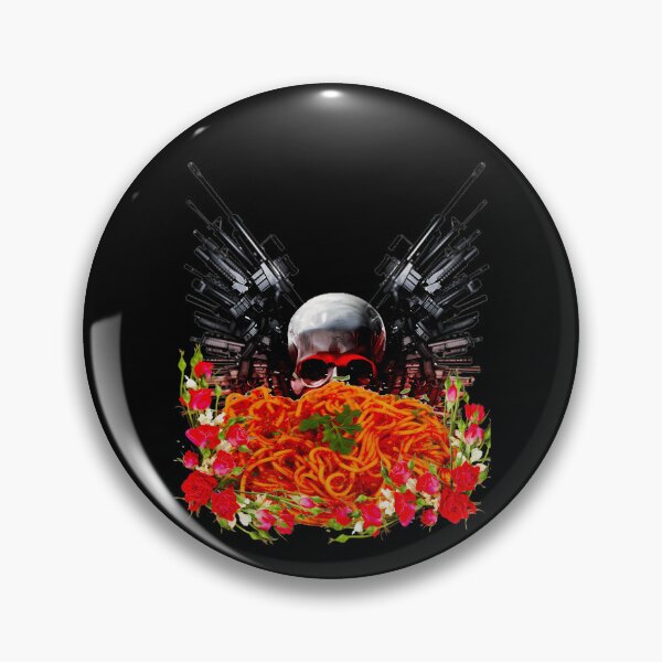 Item preview, Skull and Assault Rifles Graphic Element Over a Large Plate designed and sold by wutthinan456.