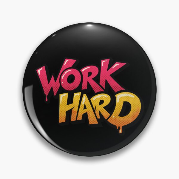 Item preview, Work Hard Graffiti Typography designed and sold by Khadigadesings.