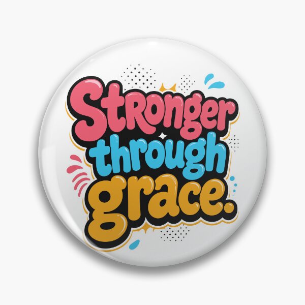 Item preview, Stronger Through Grace Christian Quote designed and sold by Verse & Vibes.
