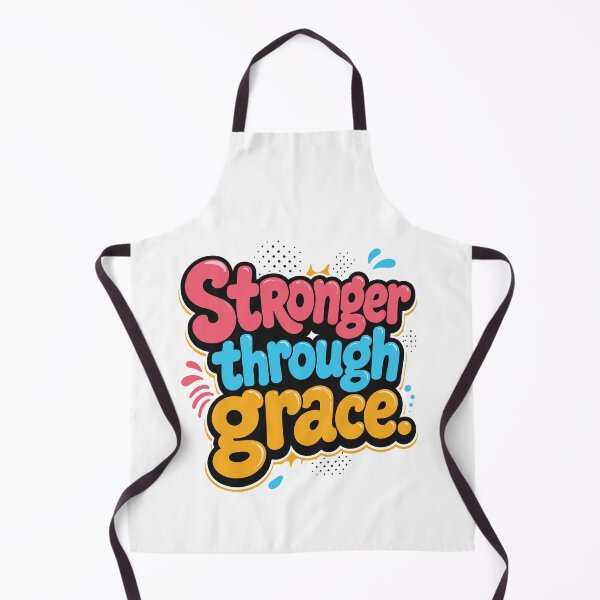 Item preview, Stronger Through Grace Christian Quote designed and sold by Verse & Vibes.