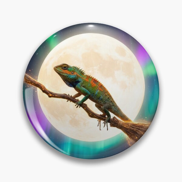 Item preview, Indo-Chinese Forest Lizard Rides Witches' Broom designed and sold by Tridentulus.