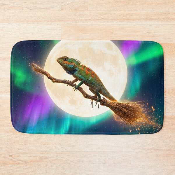 Item preview, Indo-Chinese Forest Lizard Rides Witches' Broom designed and sold by Tridentulus.