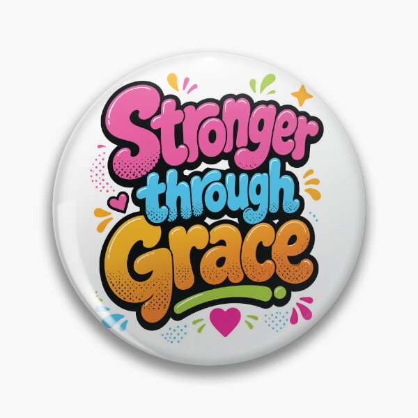 Item preview, Stronger Through Grace Christian Quote designed and sold by Verse & Vibes.