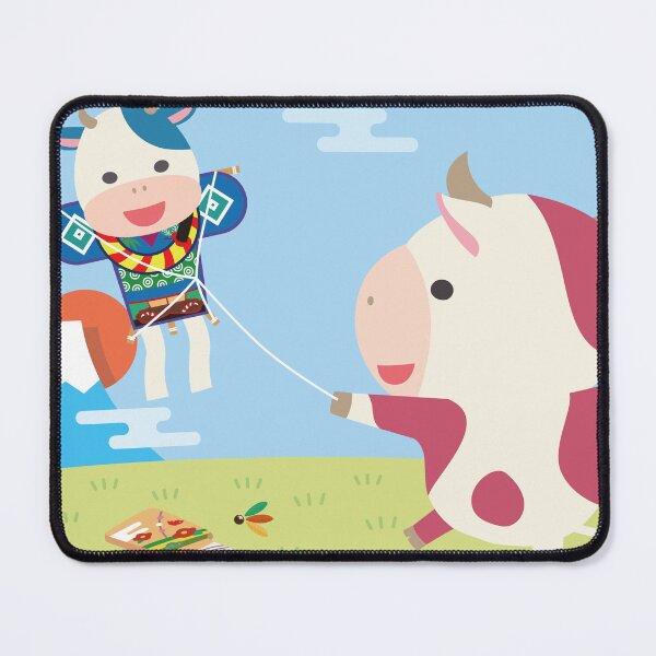 Item preview, Cute Cartoon Cows Japanese New Year Kite designed and sold by OsakaYumeWorks.