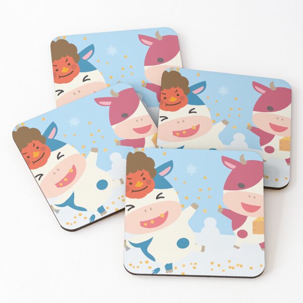 Item preview, Cute Cartoon Cows Setsubun Bean Throwing designed and sold by OsakaYumeWorks.
