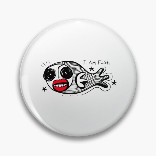Item preview, Quirky I Am Fish Surreal Doodle Illustration designed and sold by DariaKusto.
