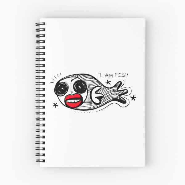 Item preview, Quirky I Am Fish Surreal Doodle Illustration designed and sold by DariaKusto.