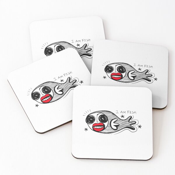 Item preview, Quirky I Am Fish Surreal Doodle Illustration designed and sold by DariaKusto.