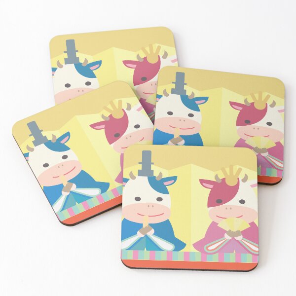 Item preview, Cute Cartoon Cows Hinamatsuri Girls Festival designed and sold by OsakaYumeWorks.