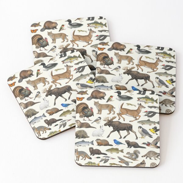 Item preview, Animals of Vermont Retro Style Identification Chart designed and sold by kakarikihill.