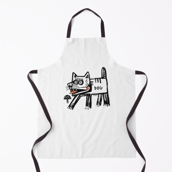 Item preview, Primitive Folk Art Dog Black and White Doodle designed and sold by DariaKusto.