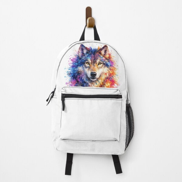 Item preview, Colorful Wolf Art designed and sold by odkocreative.