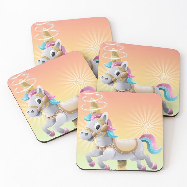 Item preview, Fantasy Carousel Unicorn Children Cartoon Scene designed and sold by Lexkon Liu's art.