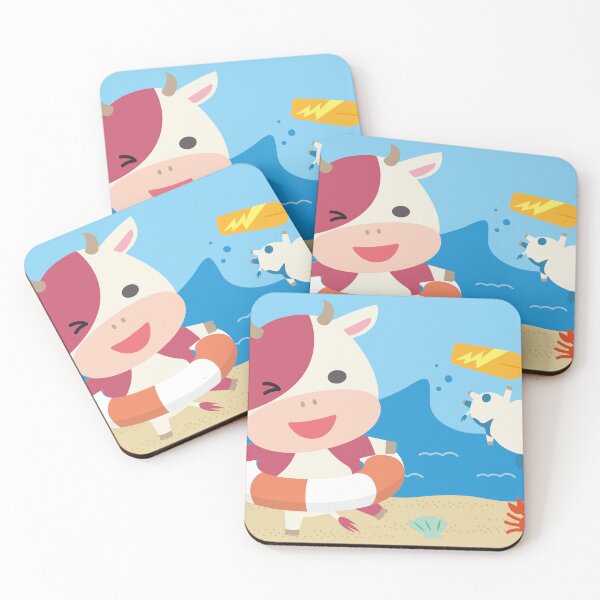 Item preview, Cute Cartoon Cows Summer Beach Vacation designed and sold by OsakaYumeWorks.