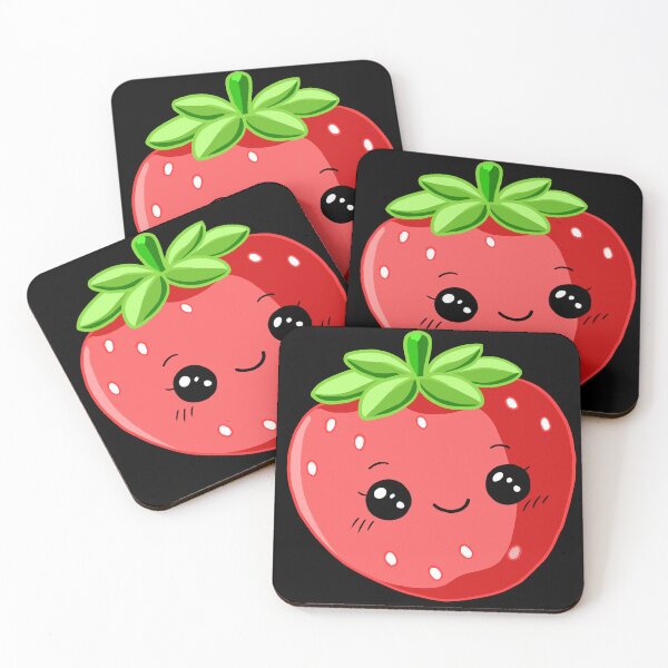 Item preview, Cute Strawberry Character Illustration designed and sold by Phyllya Design.