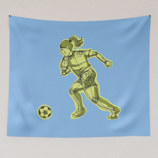 Item preview, Charging Soccer with blue background  designed and sold by missmann.