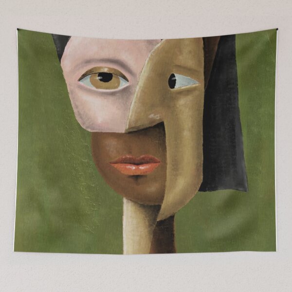 Item preview, Earth Tone Cubism Abstract Face designed and sold by deanrandym.