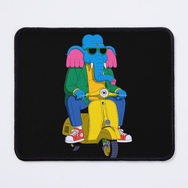 Item preview, Ganesha Riding Retro Scooter Vintage Pop Art designed and sold by PANNARUK THAILAND.