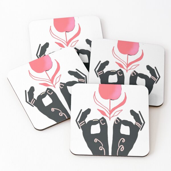 Item preview,  Mindful Moments Mudra Hands — Yoga Die Cut Sticker, Mindfulness Sticker, Spiritual Boho Art designed and sold by ArtByShoonya.