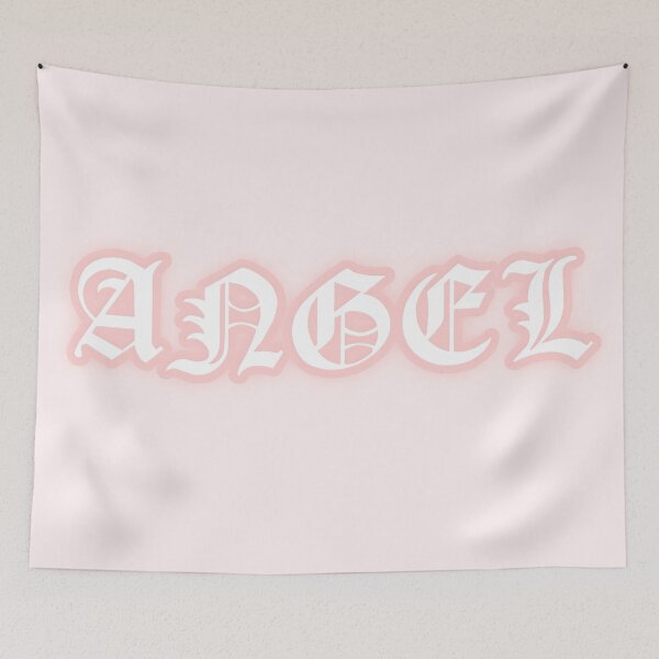 Item preview, Pastel "Angel" Gothic Old English Text | Cute Pink Y2K Gothic Typography designed and sold by KawaiiTexts.