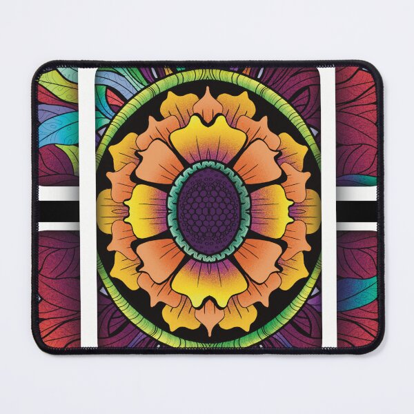 Item preview, Five Square Abstract Sunflower Colored Zentangle designed and sold by StaticAlien.