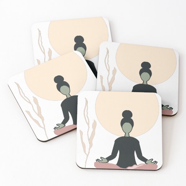 Item preview, Mindful Moments Meditation — Yoga Pose Die Cut Sticker, Mindfulness Sticker, Boho Wellness Art designed and sold by ArtByShoonya.