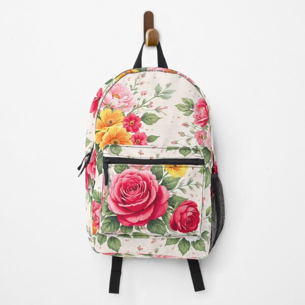 Item preview, Romantic Cottage Garden Floral Pattern | Pink Roses, Peonies & Daisies Seamless Botanical Print designed and sold by Dreamweaver Mandalas.