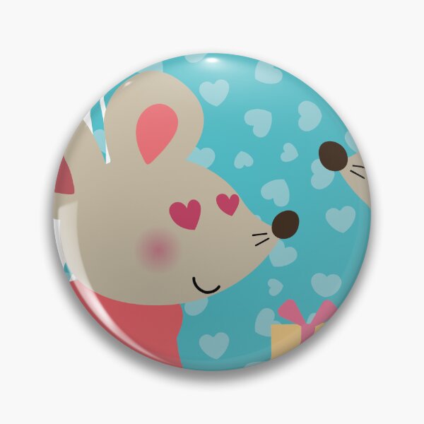 Item preview, Cute Cartoon Mouse Valentines Day Gift Love designed and sold by OsakaYumeWorks.